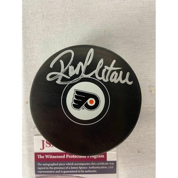 Ron Hextall signed autographed Philadelphia Flyers hockey puck JSA #WA232469 - Picture 2 of 3